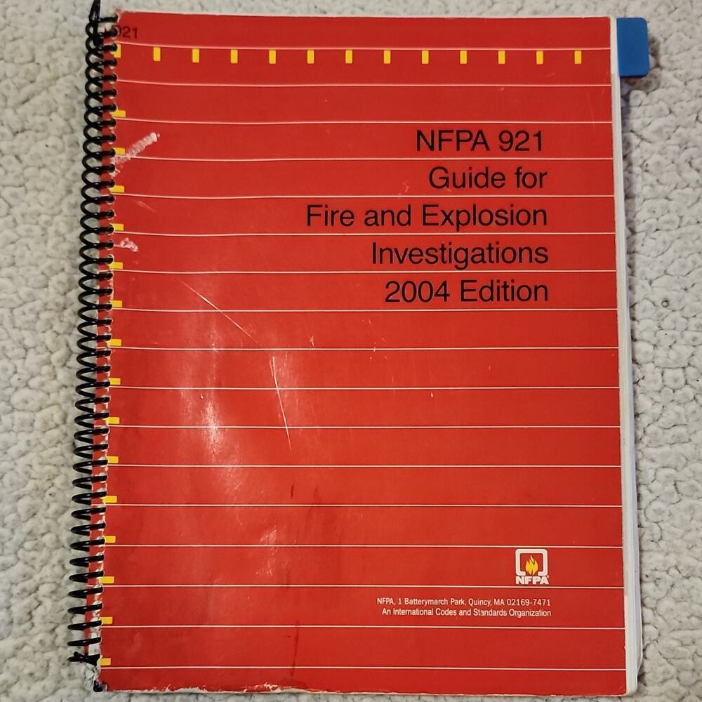 NFPA 921 Guide Fire & Explosion Investigations Spiral Bound 2004 Fire Science